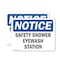Signmission Safety Shower Eyewash Station, 10 in W x Rectangle, Vinyl Decal OS-2PACK-NS-D-710-L-18222 - alternate 1